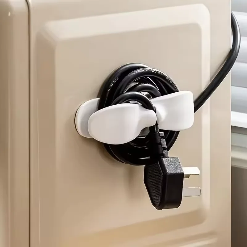 Wire Management Tidy Protector Clip Holder Adhesive Cord Wrapper Hooks Air Fryer Coffee Machine Winder Punch-free Cord Organizer