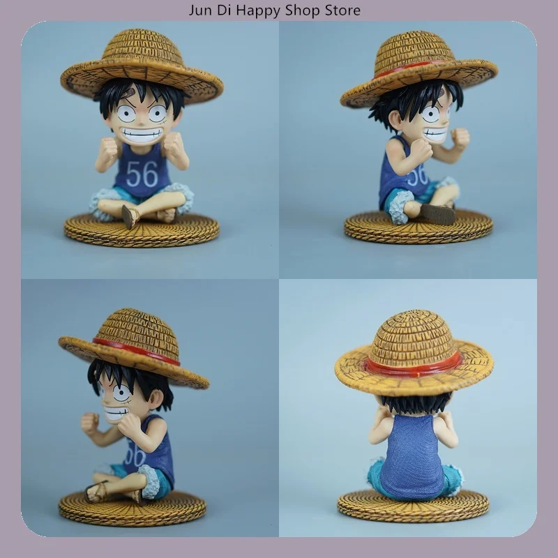 10 cm One Piece Ruffy Cute Edition Standing Pose Anime Figur Modell Statue Desktop Dekoration