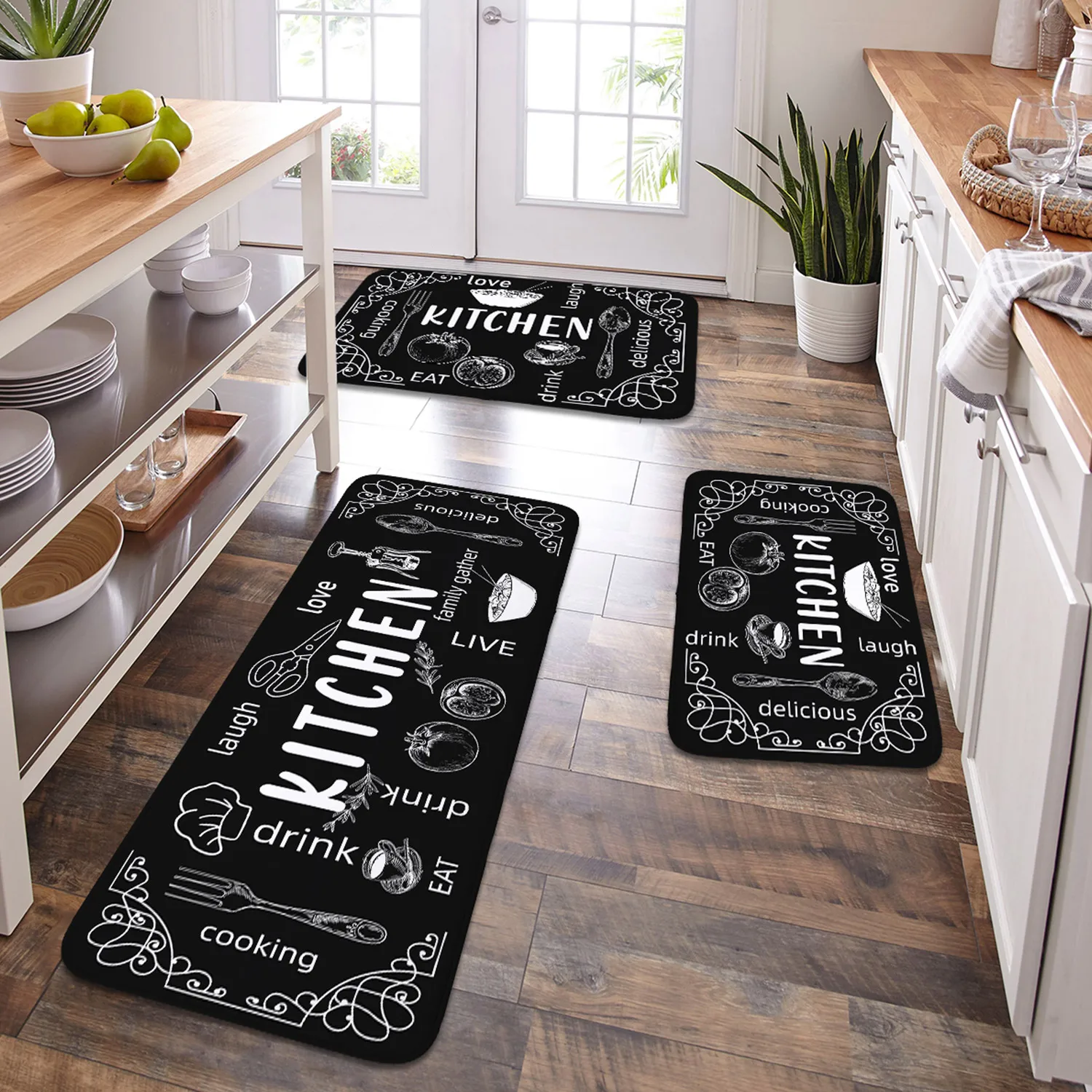 

kitchen carpet washable, non-slip, absorbent floor mat, bathroom floor absorbent kitchen door room decorat