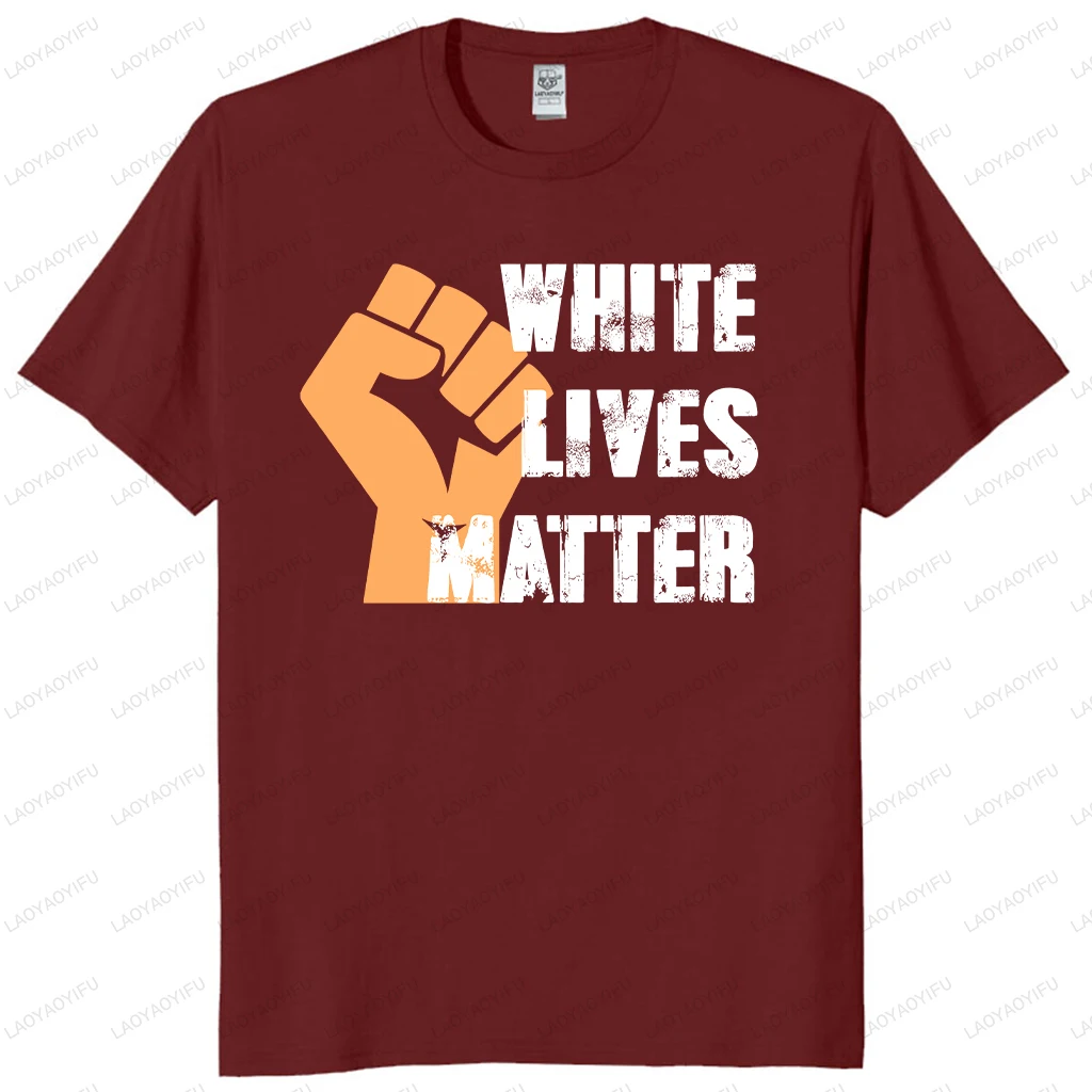 حياة بيضاء المادة بلايز تي شيرت الحقوق المدنية تي شيرت الزي عادية الذكور عالية الجودة القطن قميص الرجال الصيف القطن تي شيرت