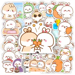 Kawaii Rabbit Couple Stickers Cute Bunny Animal DIY Toy Gift Graffiti Decal for Phone Luggage Laptop Scrapbook Waterproof