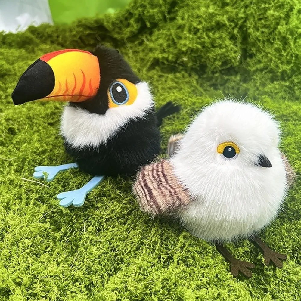 Electric Chirping Bird Touch Activated USB Rechargeable Flapping Bird Cat Squeaky Sound Automatic Dance Interactive Cat