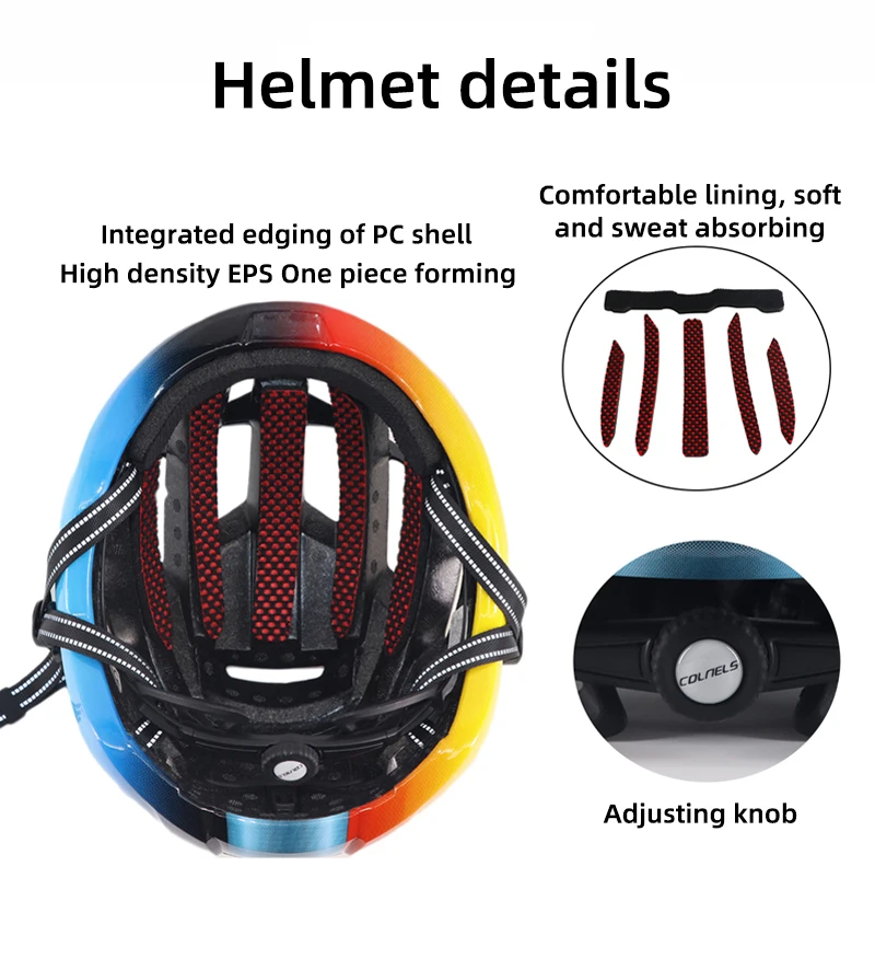 MTB Road Bicycle Keel Pneumati Helmet LED Warning Light Professional Bike Ride Helmet MenWomen Outdoor Cycling Sports Safety Hat