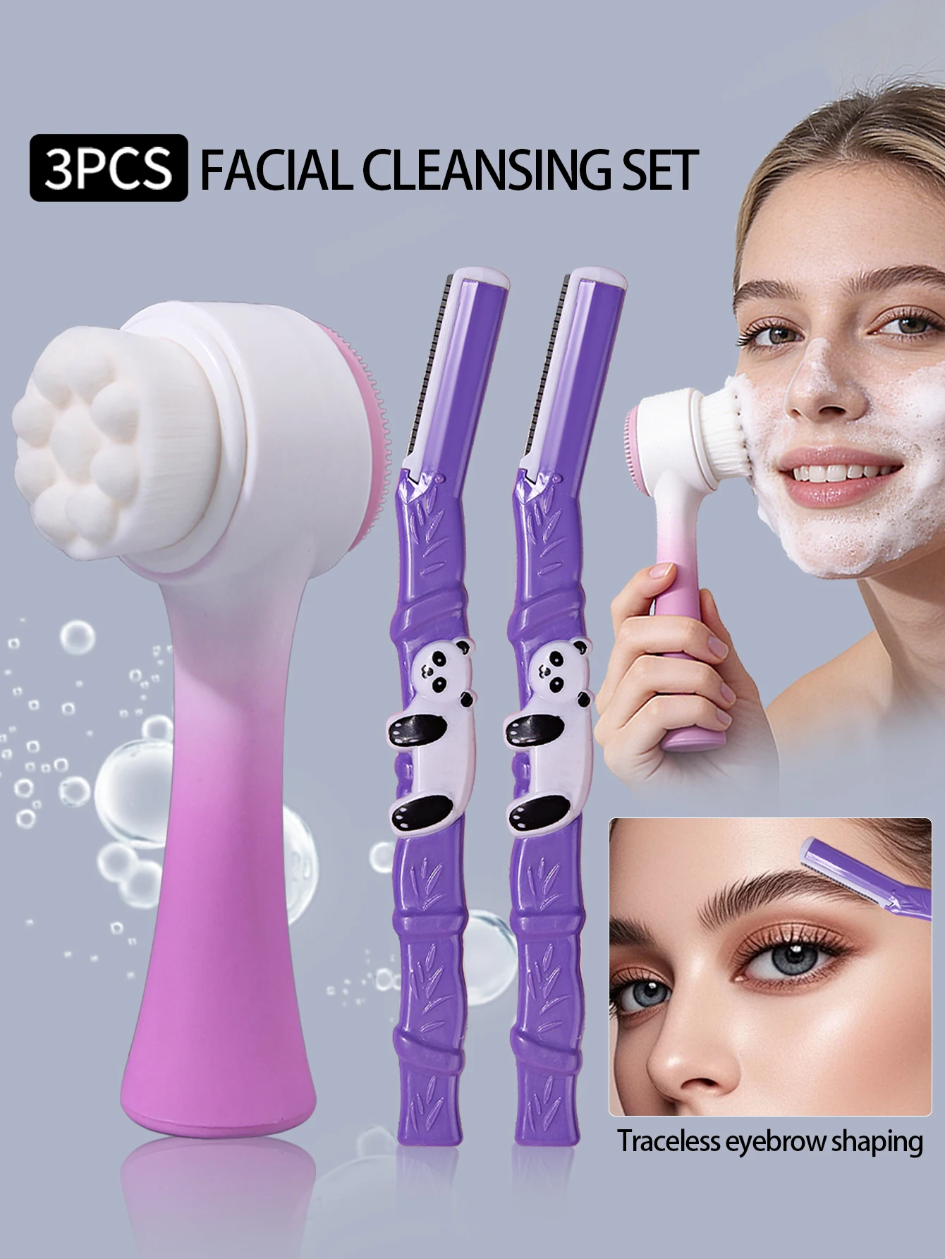3Pcsnew Facial Clea…