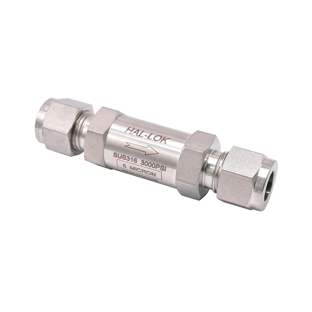 Stainless Steel SS316 Gas Inline Micron Filter 6mm 8mm