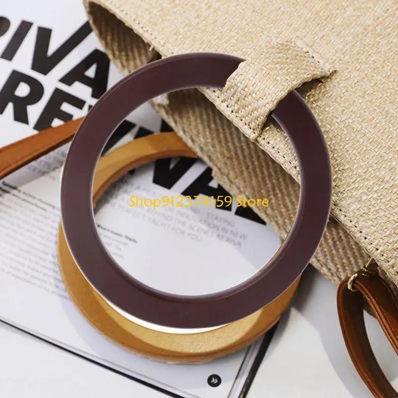

G5AE Round Shaped Handle Replacement for Handbags Women Travel Causal Beach Bags