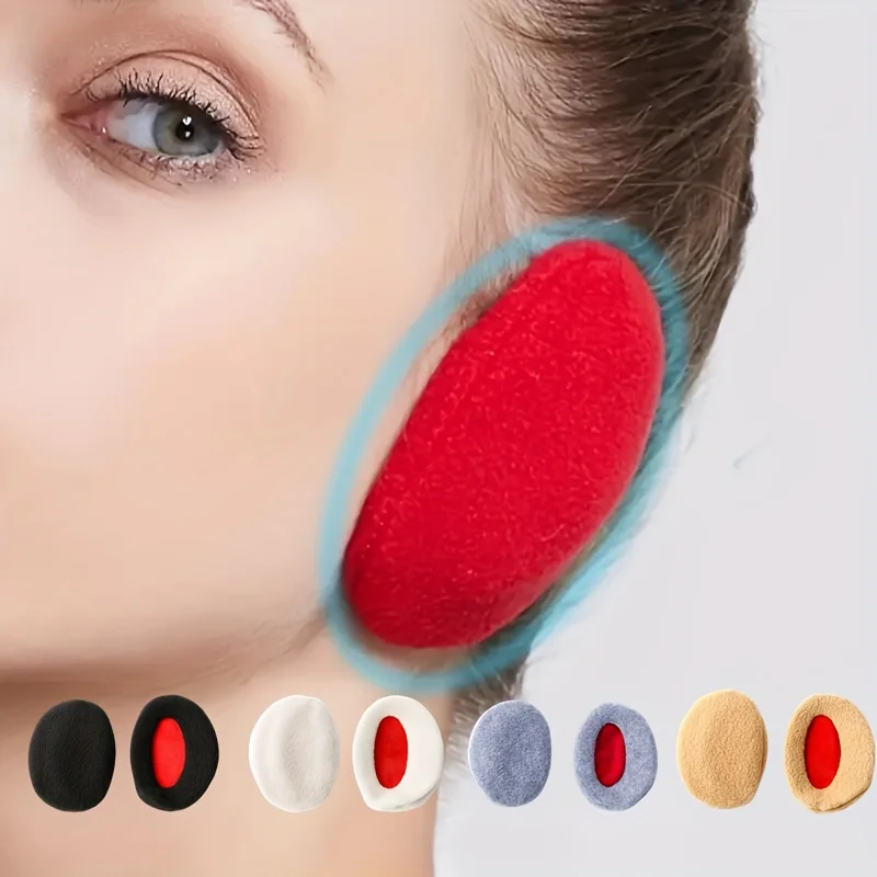 

Зимние флисовые чехлы для ушей для женщин и мужчин, грелки для ушей без ремешка, мягкие толстые грелки для ушей, ветрозащитные беруши для защиты ушей