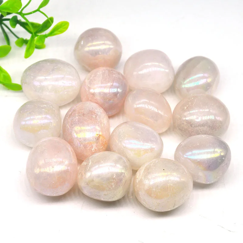 Natural Electroplating Color Rose Quartz Crystals Quartz Healing Stones Specimen Decor Bulk Tumbled Gemstone Home Decoration