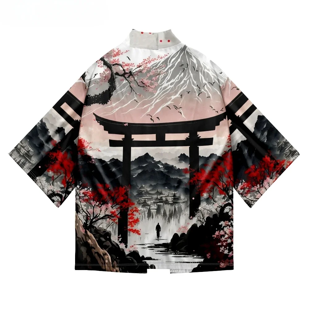 

Printed Cardigan for Men and Women, Harry, Ruth Jakarta, Traditional Clothing Cardigan Shawl Short-sleeved T-shirt