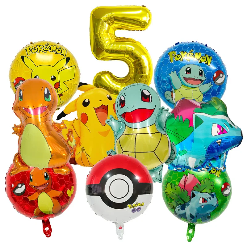Riesige Pokémon-Themen-Folienballons Geburtstagsparty-Dekoration für Kindergeburtstag Geschenk-Favors Fotobox Babyparty-Ballon