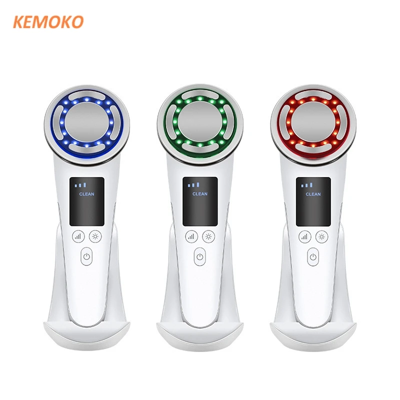 

Hot Cold EMS Facial Massager Face Lifting Machine LED Photon Therapy Clean Beauty Device Wrinkle Removal Anti Aging Skin Care