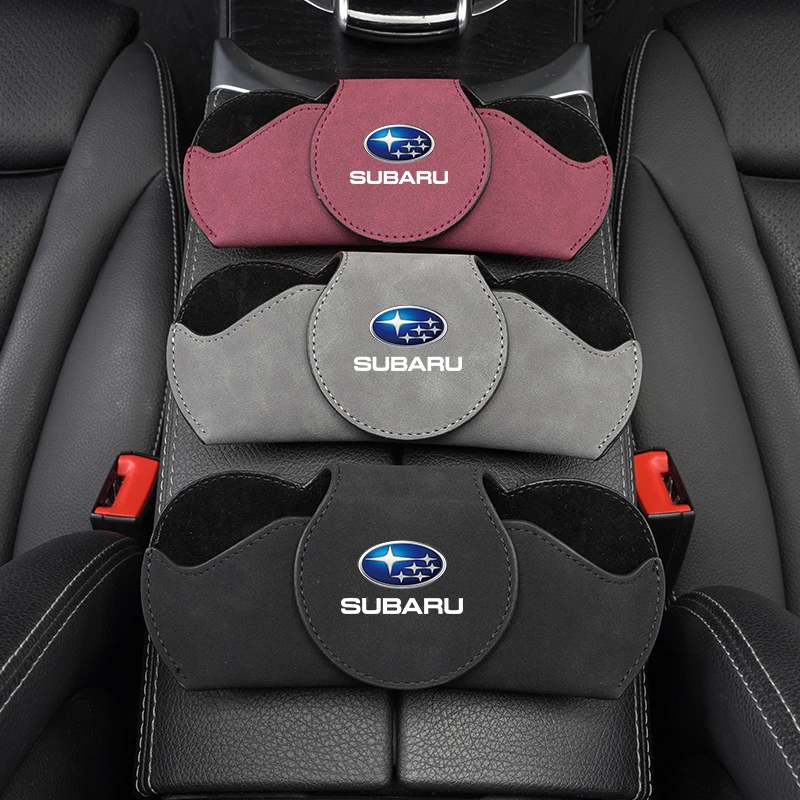 Car Sun Visor Suede Glasses Storage Box Sunglasses Case For Subaru STI Impreza Outback Legacy Forester WRX BRZ XV Exiga Levorg