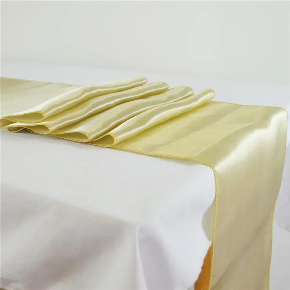 30x275cm Satin Table Runners For Wedding Party Modern Table Runner New Year Home Gold/Royal blue Table runner cloth Decorations