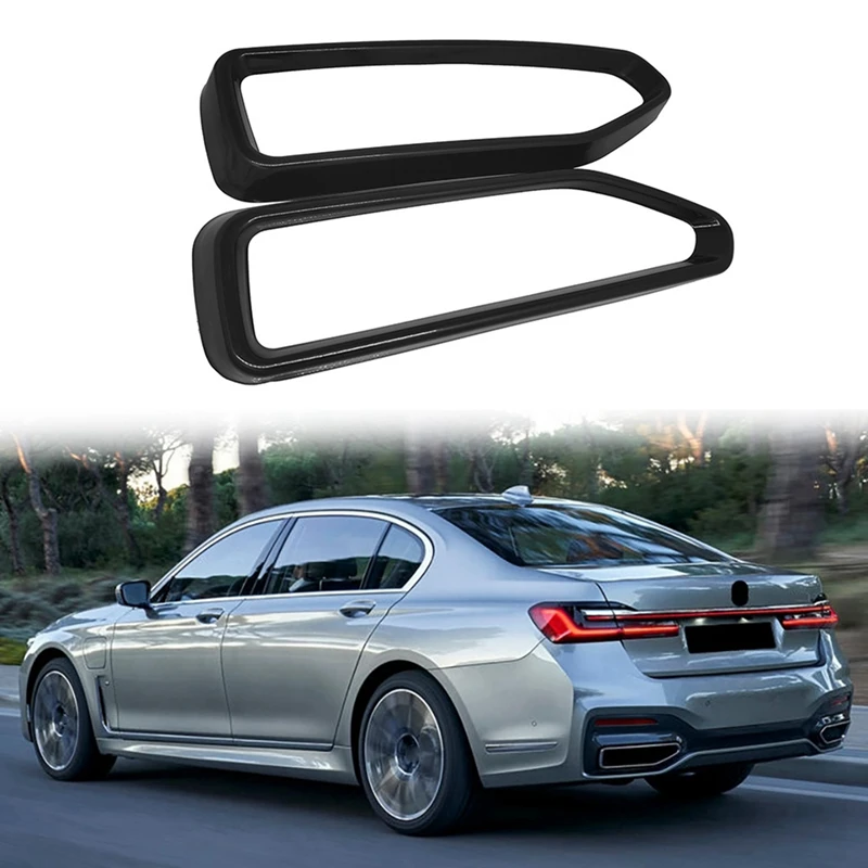 Car Single Hole Tailpipe Frame Decor Accessories Exhaust Muffler Decorative Frame For BMW 7 Series G11 G12 2019-2021 Spare Parts