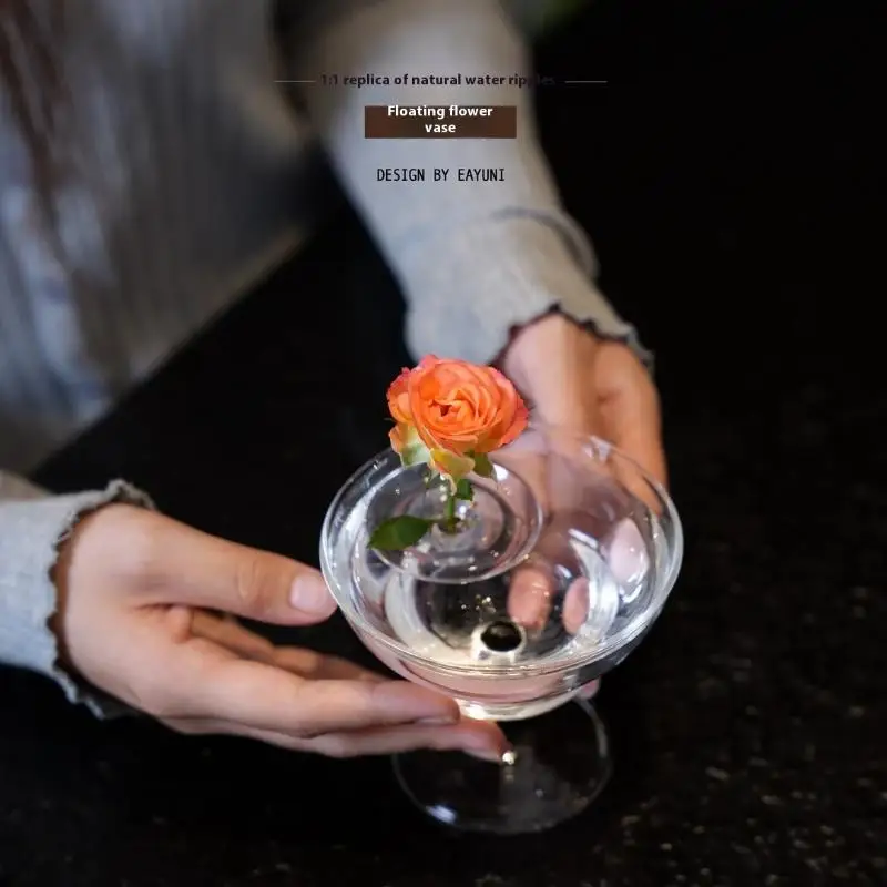 

Прозрачный плавающий держатель для цветов, набор из 6/10 гидропонных подставок для аквариумных растений для мисок для водных растений, домашних декоративных плавающих растений