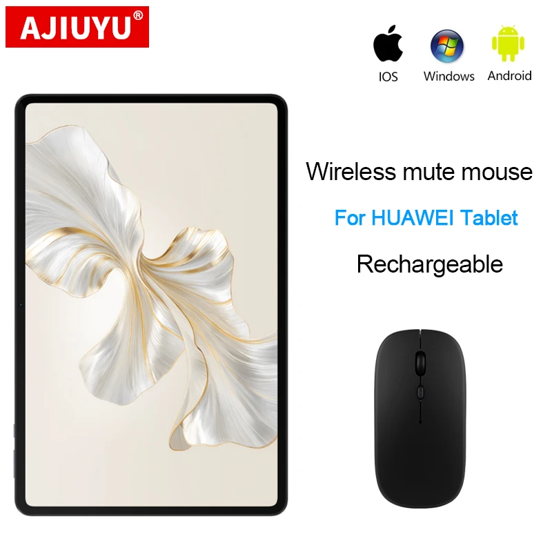 

Wireless Mouse For HUAWEI MatePad Air 11.5 Pro 11 10.8 12.6 Rechargeable Silent Mini Mouse For Honor Pad 8 9 X9 X8 Pro MateBook