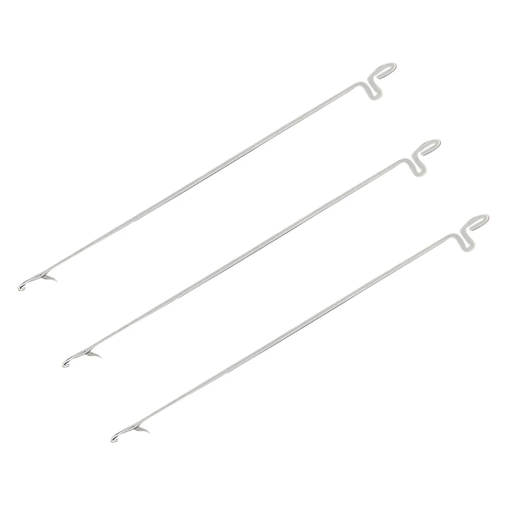 

3Pcs Metal Micro Ring Needle Beading Tool for DIY Bracelets Thread Flexible Wire Crochet Hook Set Crochet Hook