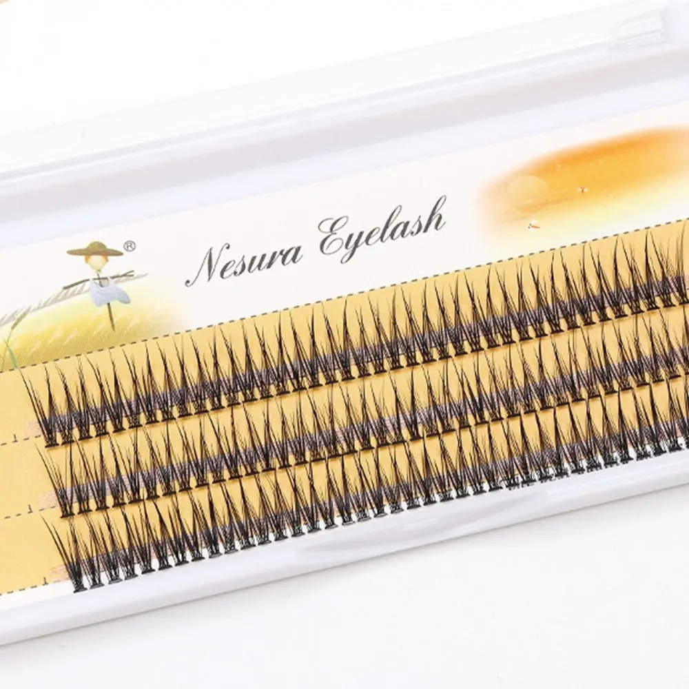 120 Clusters Grafting Natural Simulation Natural C Curl Individual Cluster Mink Hair Soft Curly Swallow Tail False Eyelashes