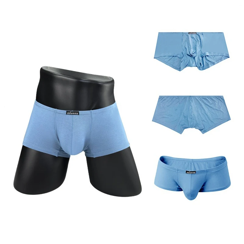 

Мужское нижнее белье, однослойные тонкие U-выпуклые плотные дышащие трусы-боксеры из модала, трусы-боксеры с низкой талией