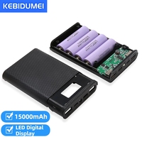 4*18650 Power Bank Case 10W 15000mAh USB Type C Battery Storage Box Without Battery Powerbank Shell For Phone Xiaomi Charging