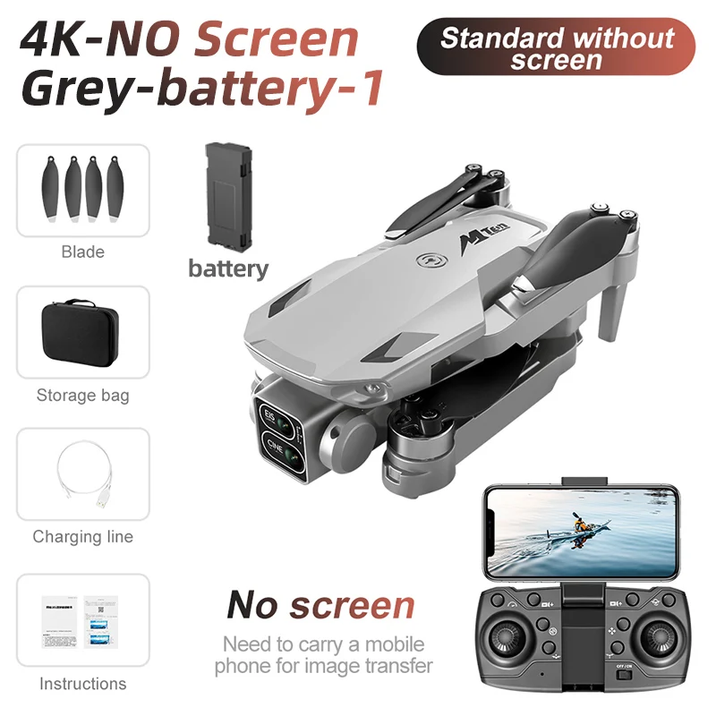 Lenovo M10 Rc 4K Drone 8K Profesional HD Dual Camera Met Scherm FPV WIFI Borstelloze Motor Obstakel vermijden Quadcopter Speelgoed
