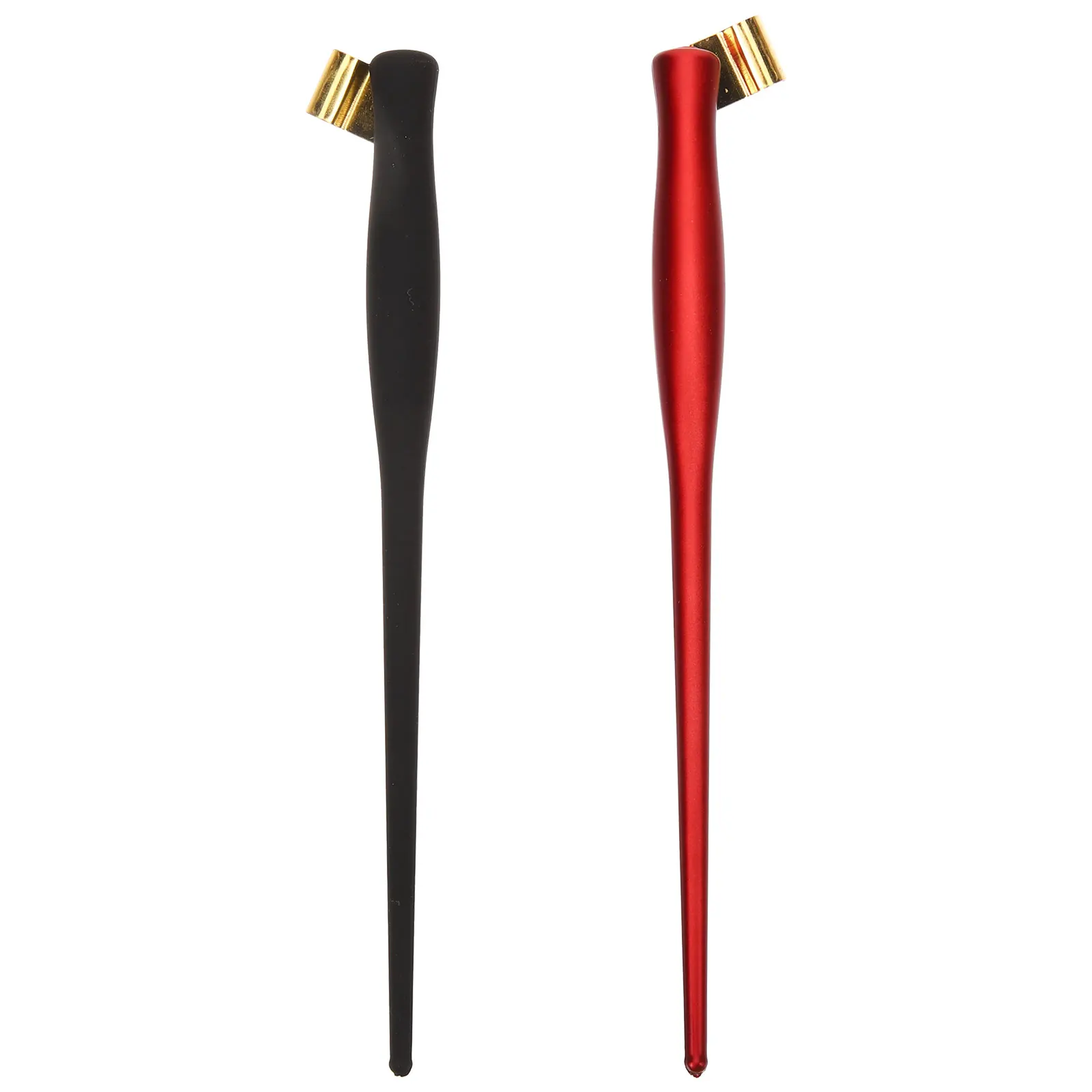 

2 Pcs Calligraphy Pens Practice Holder Metal Writing Student Dip Supplies Inclined Rods Smooth Comfortable Handle