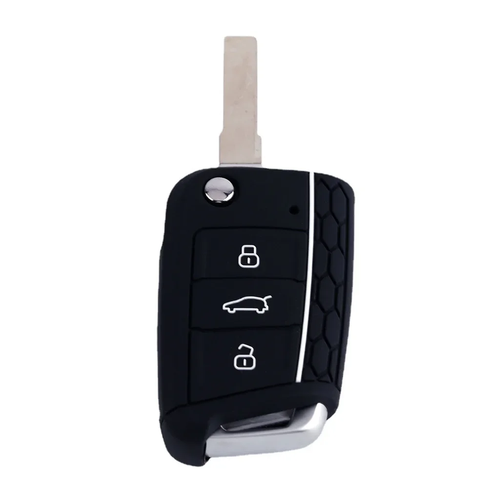 Car Key Cover Case Silicone Shell For VW Golf 7 MK7 VII Tiguan Polo Skoda Octavia A7 Kodiaq Seat Ateca Leon