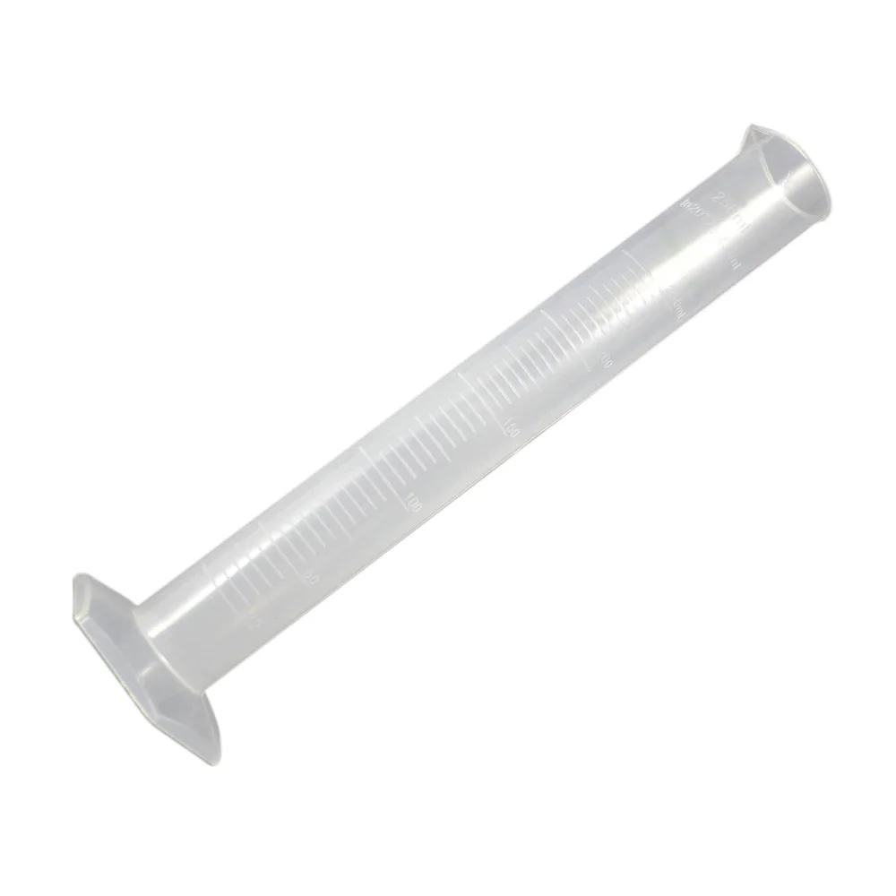 

250mL Clear White Plastic Liquid Measurement Graduated Cylinder for Lab Set