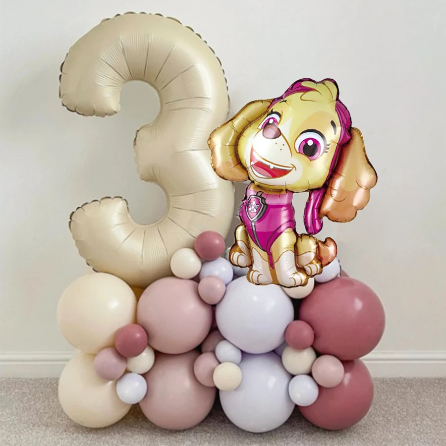 Cartoon Paw Patrol Themen Ballon Party Dekoration Lieferungen Rettung Hund Welpen Aluminium Folie Ballon Kinder Geburtstag Geschenk