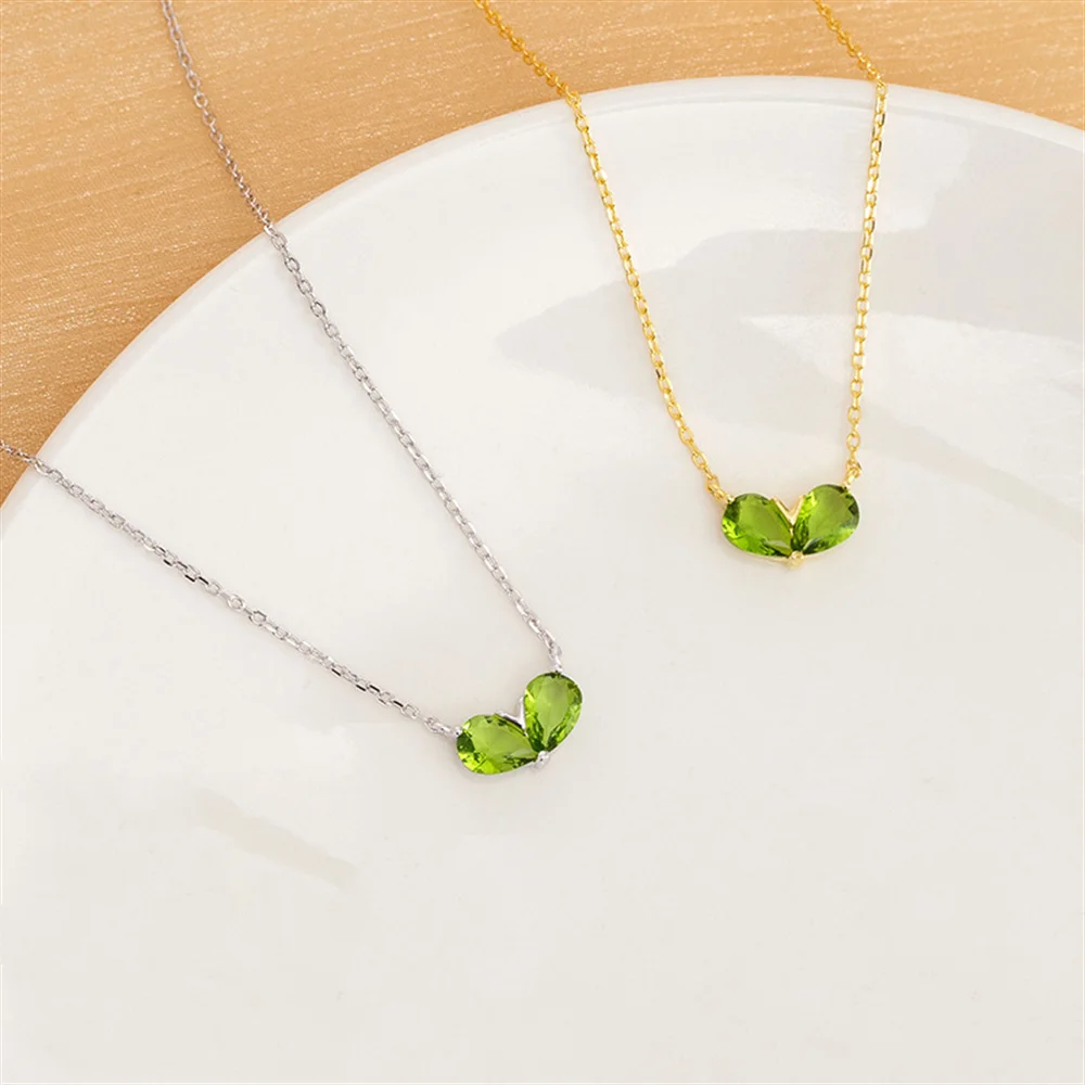 

Korean S925 Silver Collarbone Chain for Women, Mobius Strip Design, Interlocking Double Rings Minimalist Versatile Necklace