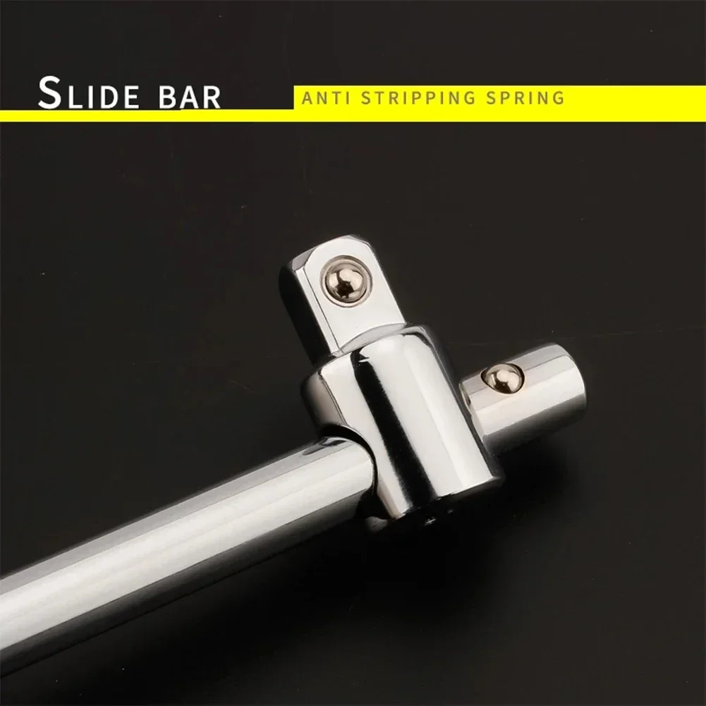 

1/4" 3/8" 1/2 Drive Socket Wrench Chrome Vanadium Steel Extension Sliding T Bar Auto Repair Tools Mechanical Workshop Tools