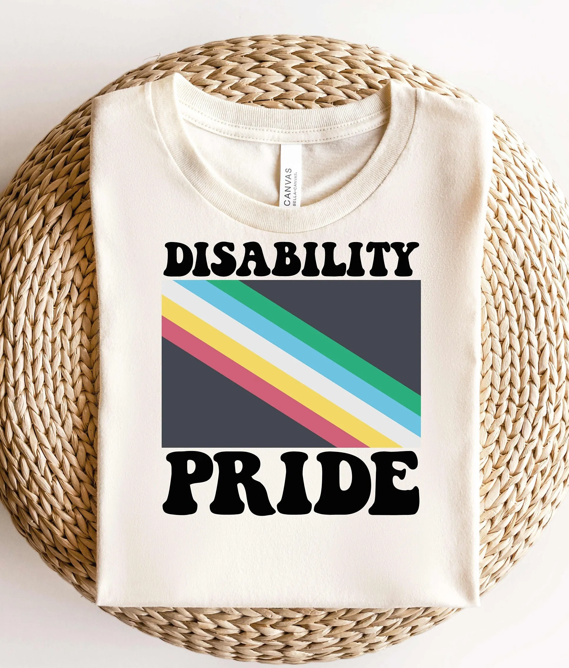 Disability Pride Month T Shirt Rights Support Flag July Disabled Awareness