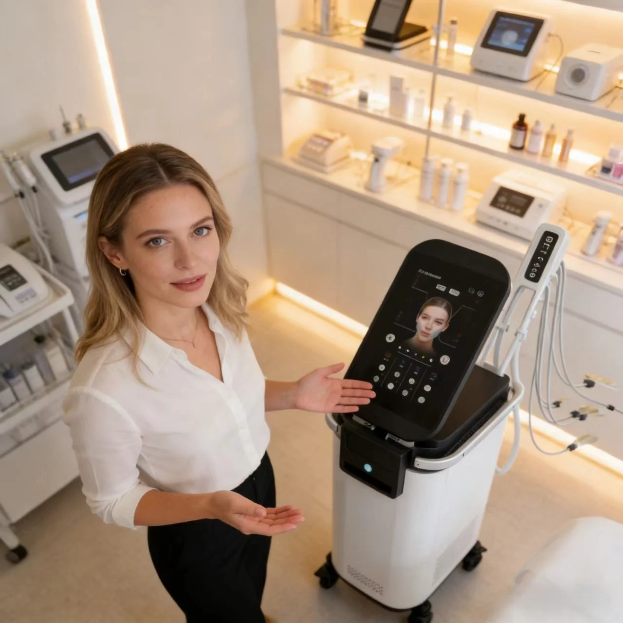 Professional Facial Muscle Stimulator  Anti-aging Facial Lifting Pe Face Electrical Stimulation Machine