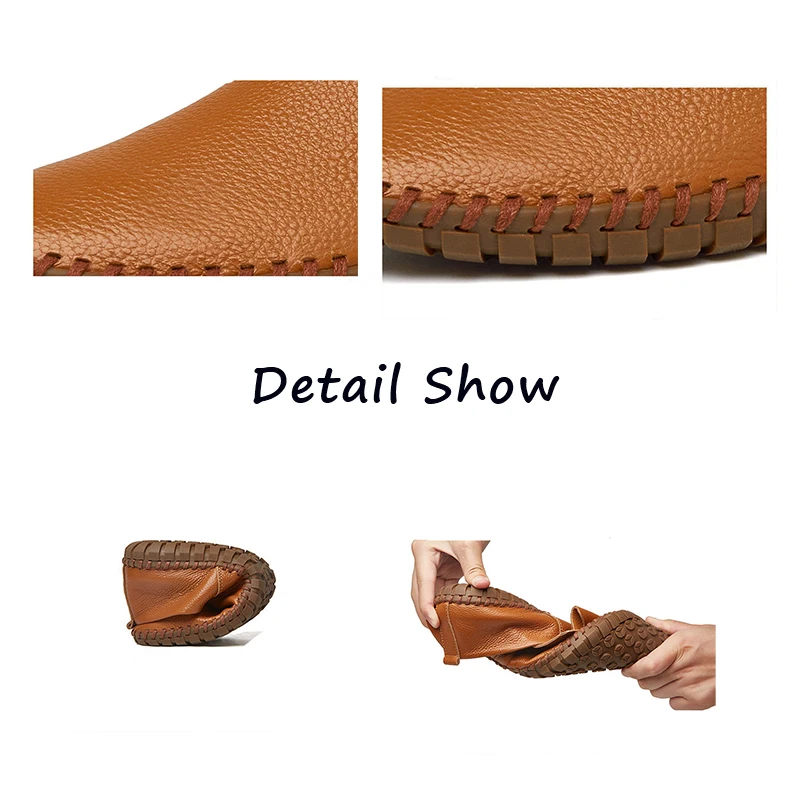 Soft White Moccasins Men Dress Shoes Extra Size 47 48 49 Male\'s Breathable Cut-outs Loafers Casual Hand-stitching Formal Shoes