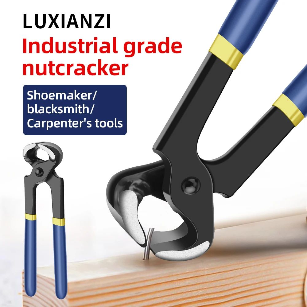 

LUXIANZI 6/8Inch Carbon Steel Pincer End Cut Nail Pulling Nippers Automotive Repair Hand Tools Labor-Saving Top Cutting Pliers