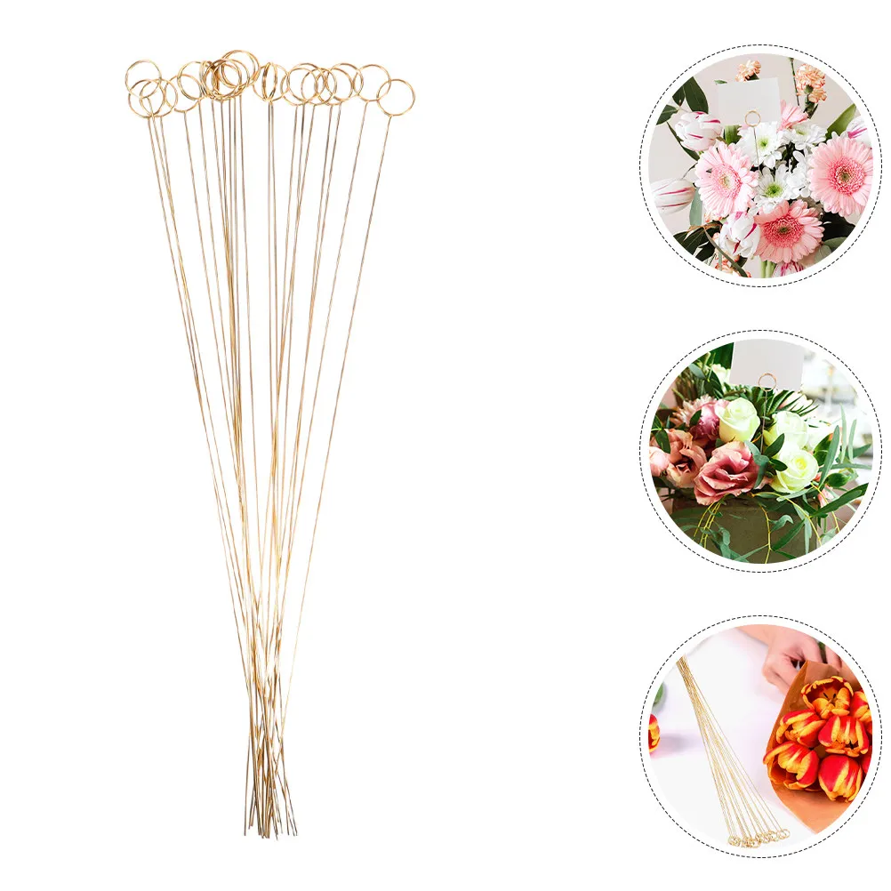 40 Piezas de Clips Metálicos Florales para Tarjetas, Soportes Resistentes para Flores, para Ramos, Tarjetas de Fotos, Marcadores de Lugar, Palitos Florales