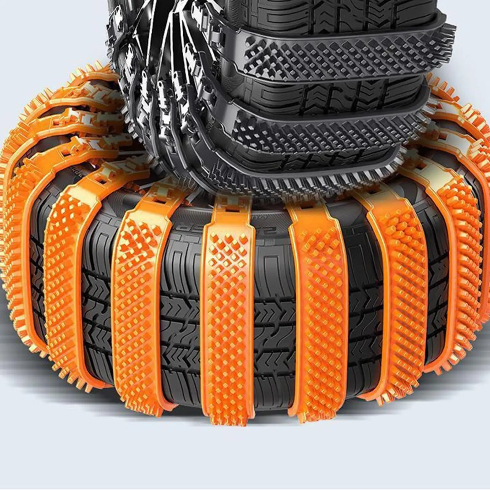 Snow Tire Straps 10 Pieces Adjustable Anti-Skid Car Grips Tire Straps for Snow for Auto Automotive Van Vehicle RV Truck SUV