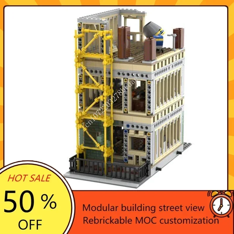 

1281PCS Building Under Construction Modular Modular MOC Creative street view Model Custom Puzzle Architecture Model Toys Gifts