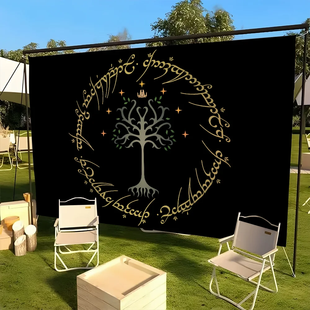 flag For Picnic Party the Art of Home Decoration R-Ring Outdoor One InscriptionS Movie Lord Camping Banner Flaga Advertising