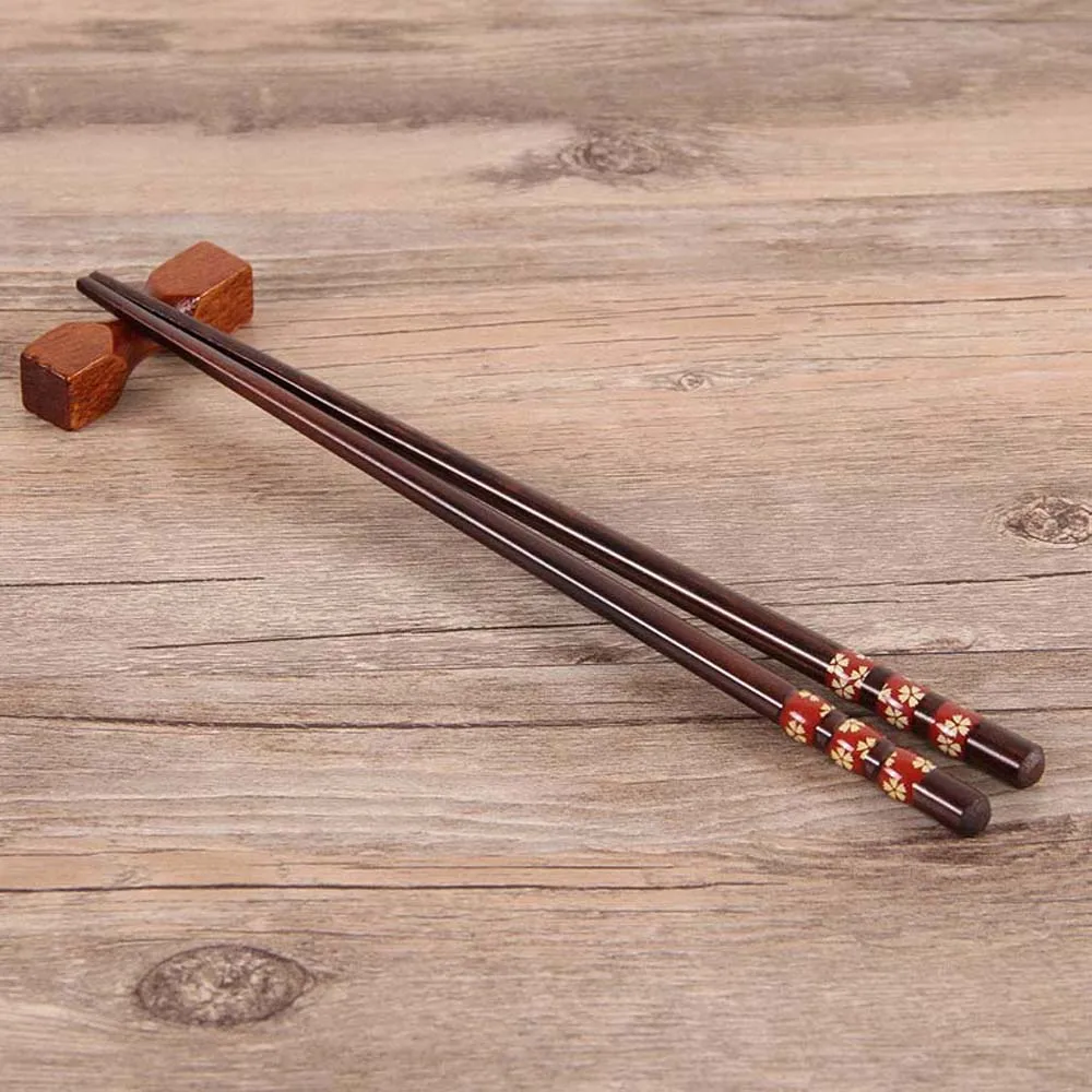 Reusable Durable Japanese Natural Wooden Cooking Chopsticks Sushi Chopsticks Wood Chopsticks Dinnerware Kitchen Tools