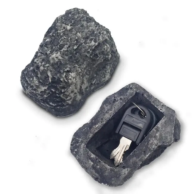 Outdoor Ersatz Garten Schlüssel box Rock versteckte Haut in Stein Sicherheit sichere Lagerung versteckte Behälter Mini Safe Box Mni Schließfach