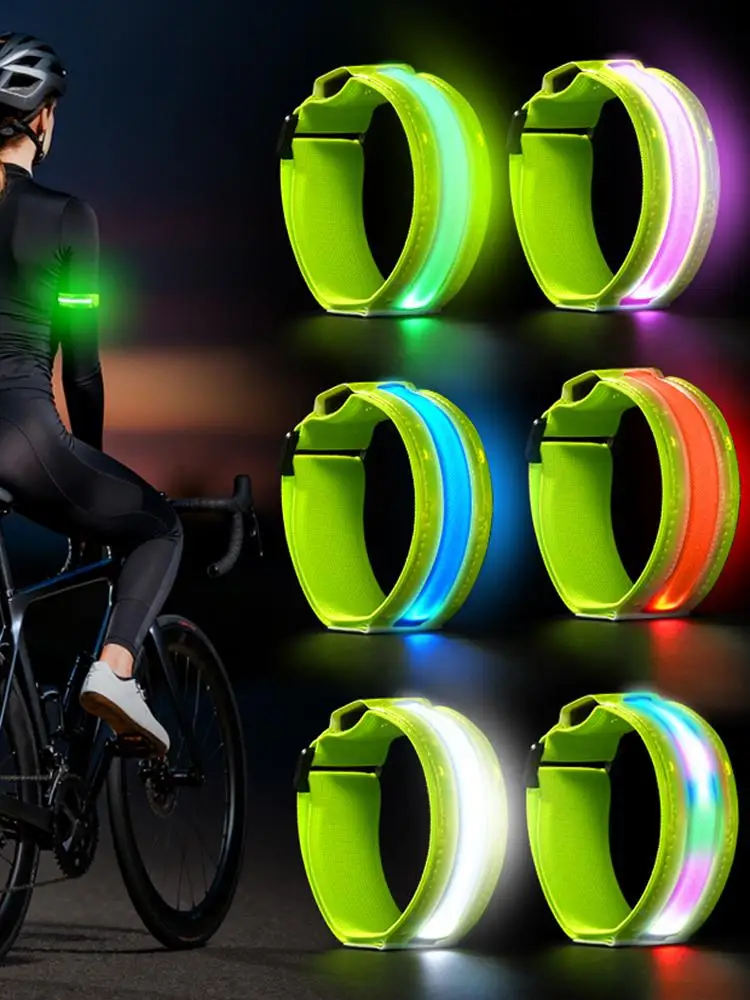 AliExpress NONE Night Sports Safety Reflector Tape LED Light Up Armband Outdoor Running Cycling  Safety Reflector Arm Belt Glow Sports Bracelet