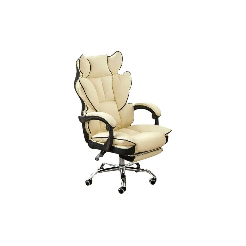 Bedroom Leather Office Chair Lazy Swivel Comfy Mobiles Rolling Office Chair Vanity Sillas De Escritorios Office Furniture