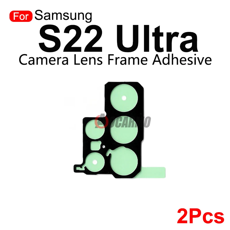 Cadre d'objectif d'appareil photo, adhésif étanche, 2 pièces, pour Samsung Galaxy S22U S22 S23 S24 Plus S23U S24U S24 + Ultra, ruban adhésif
