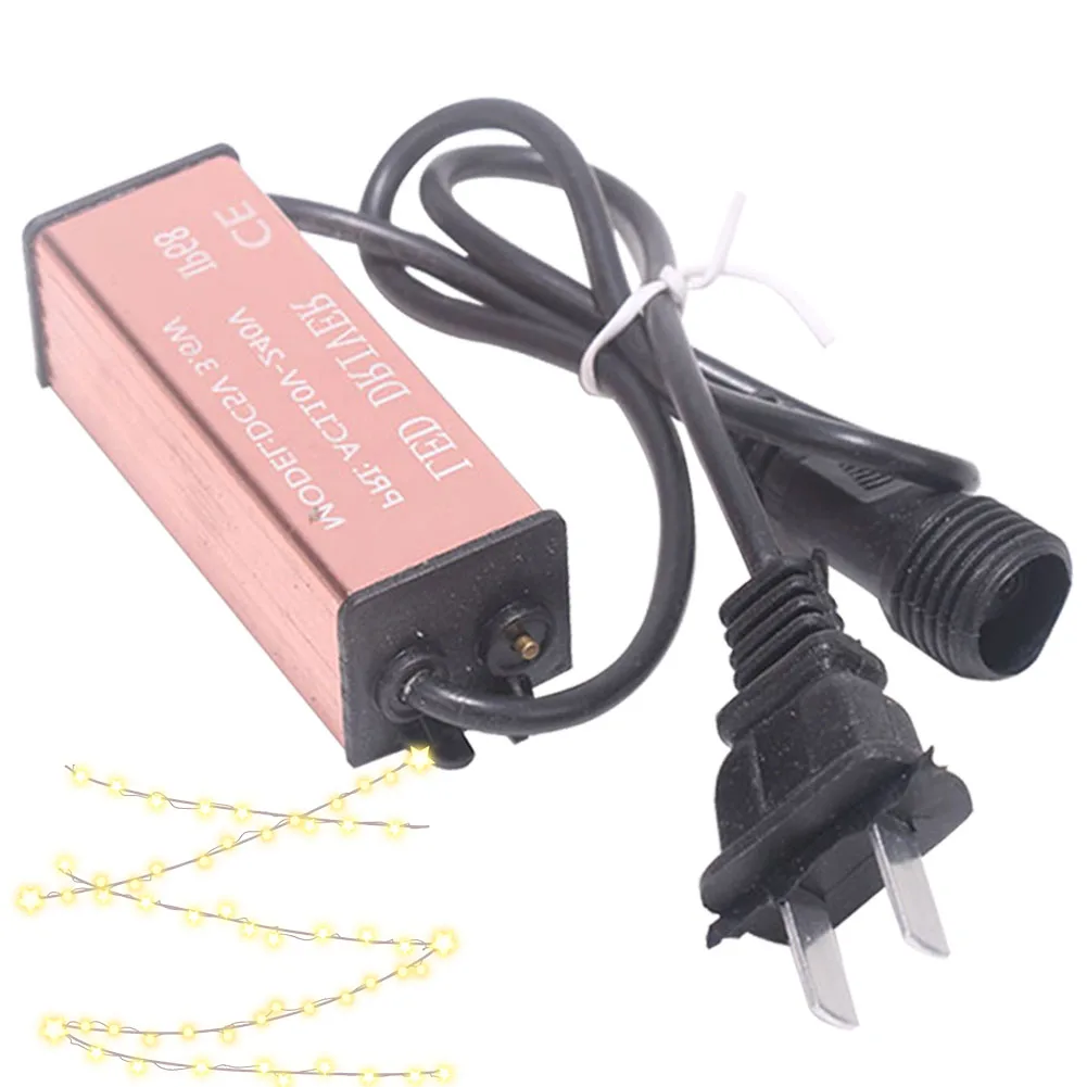 5V/24V AC To DC Low Voltage Transformer 8 Functional Waterproof Low Voltage LED Transformer US Plug for Christmas String Light