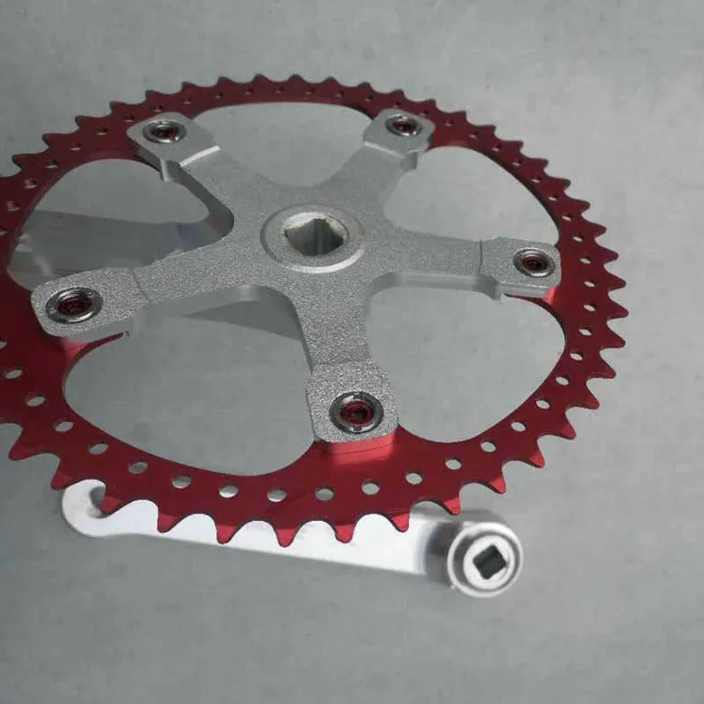 Folding Bicycle Crank Crankset GXP 56T Hollow Tech Single Chainring  Bike Crankset Ultralight Folding Bicycle Crank Crankset