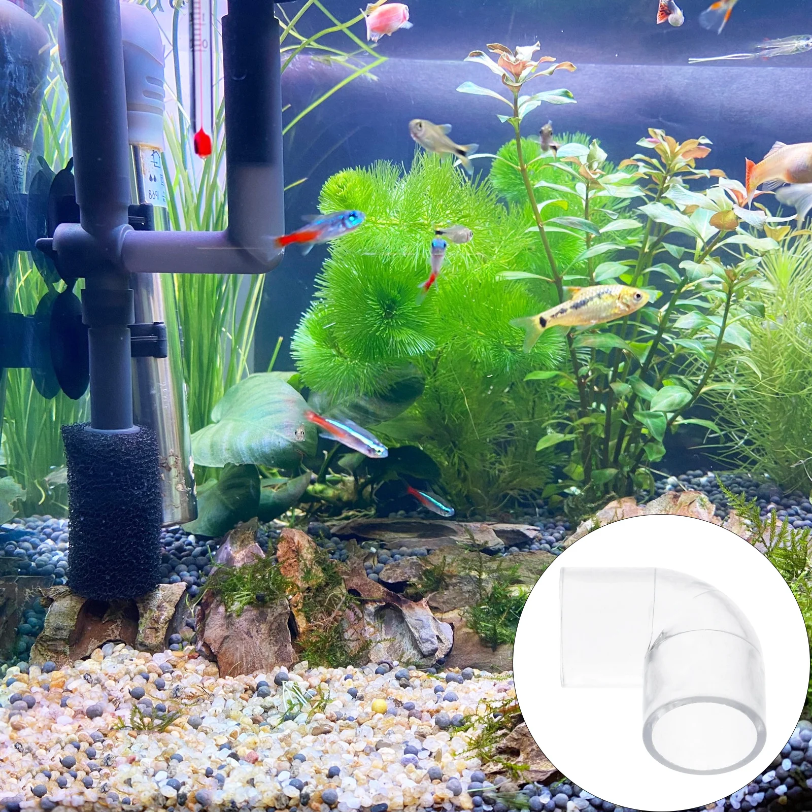 

10Pcs Filter Connector Replacement Right Angle 25mm Hose Connector Fish Tank Tube Adapter Aquarium Fitting Aquarium Adapter