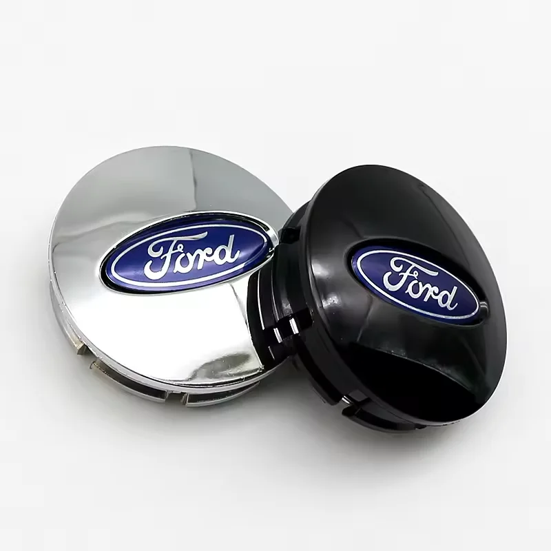 4 Piezas de Tapas Centrales para Ruedas de Coche de 65 mm, Emblema con Logotipo, Tapas para Ford Fiesta, Explorer, Escape, Shelby, Mondeo, Fusion Mk2, Mk3, Mk4, Ranger