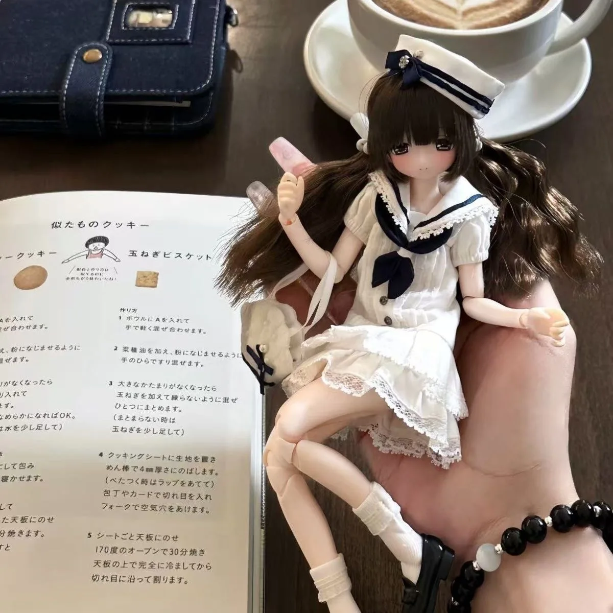 （customization 30day）BJD doll clothes suitable for ob22 ob24 size Cute suspender skirt clothing set doll accessories (4 points)