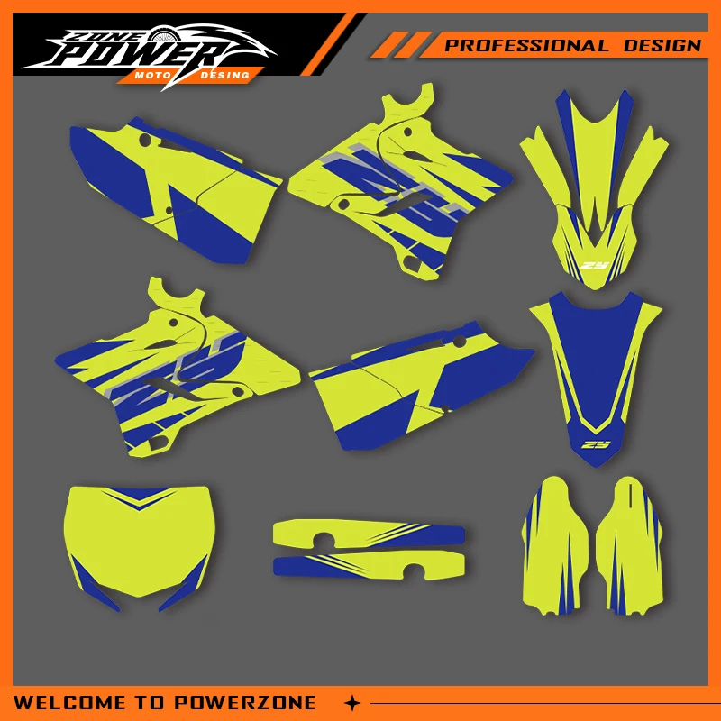 

Powerzone Graphics For YAMAHA YZ250 2021 2020-2015 YZ125 YZ 250 2016-2021 YZ250X Decals Stickers Motorcycle Background Custom 02